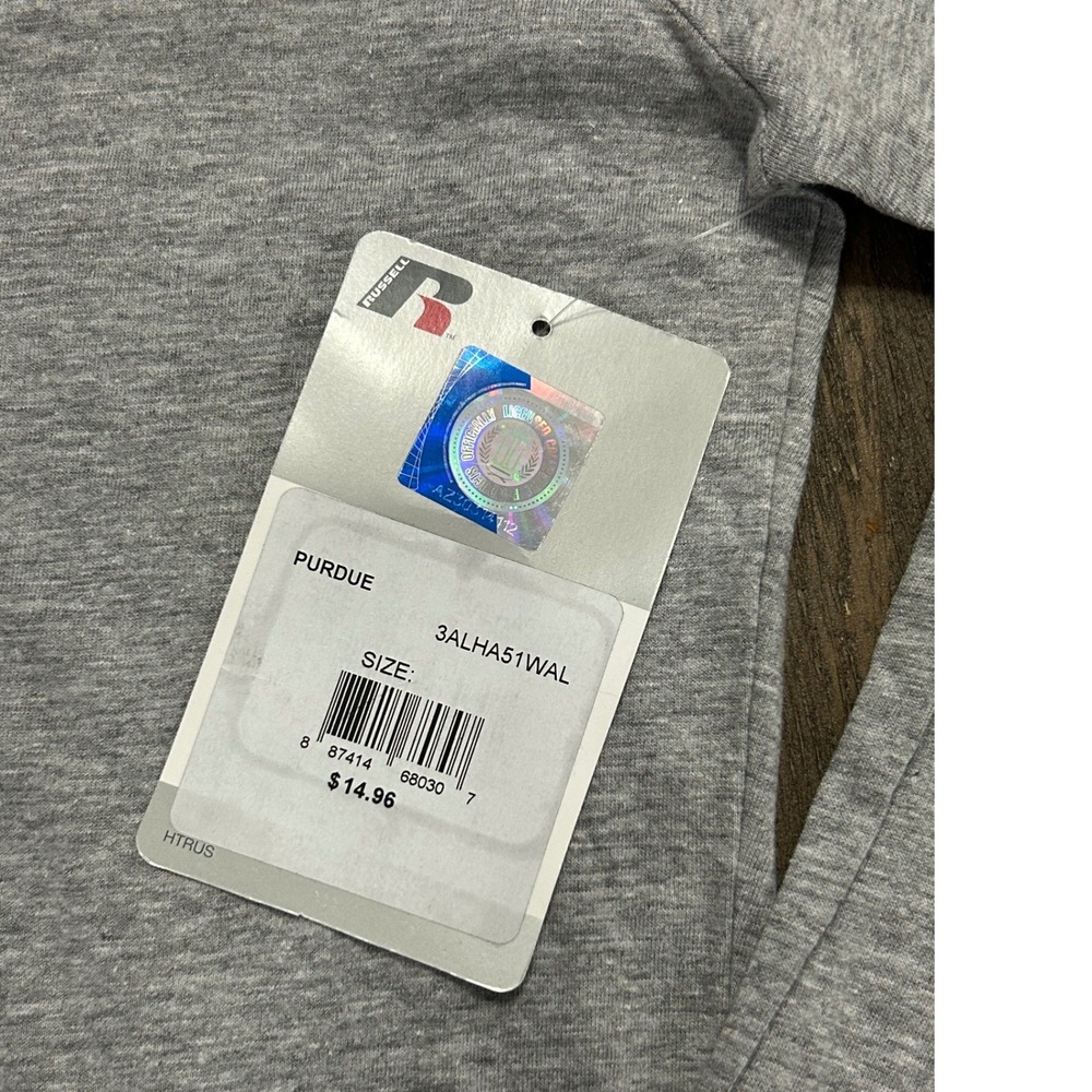 Purdue Boilermakers Long Sleeve V-Neck Graphic Tee Gray College Game Day NCAA - Picture 5 of 6